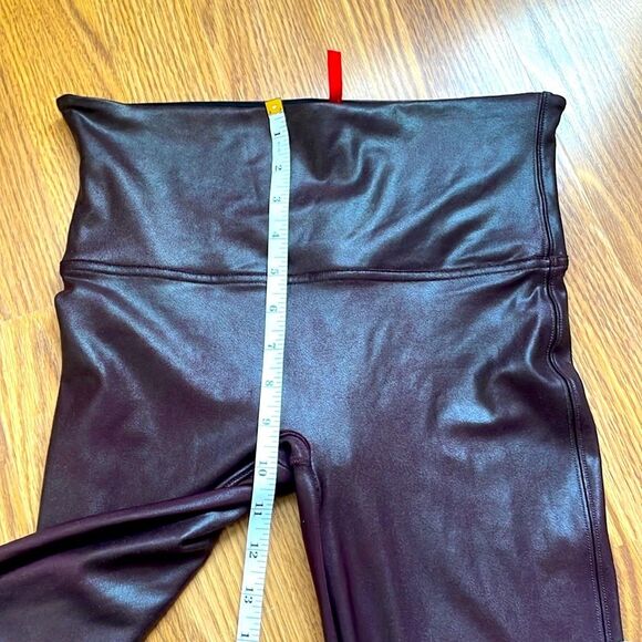 Spanx Faux Leather Leggings in Color Wine Size L NWOT - Picture 5 of 12